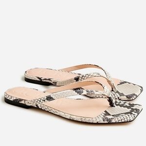 J CREW SNAKE PRINT THONG SANDALS